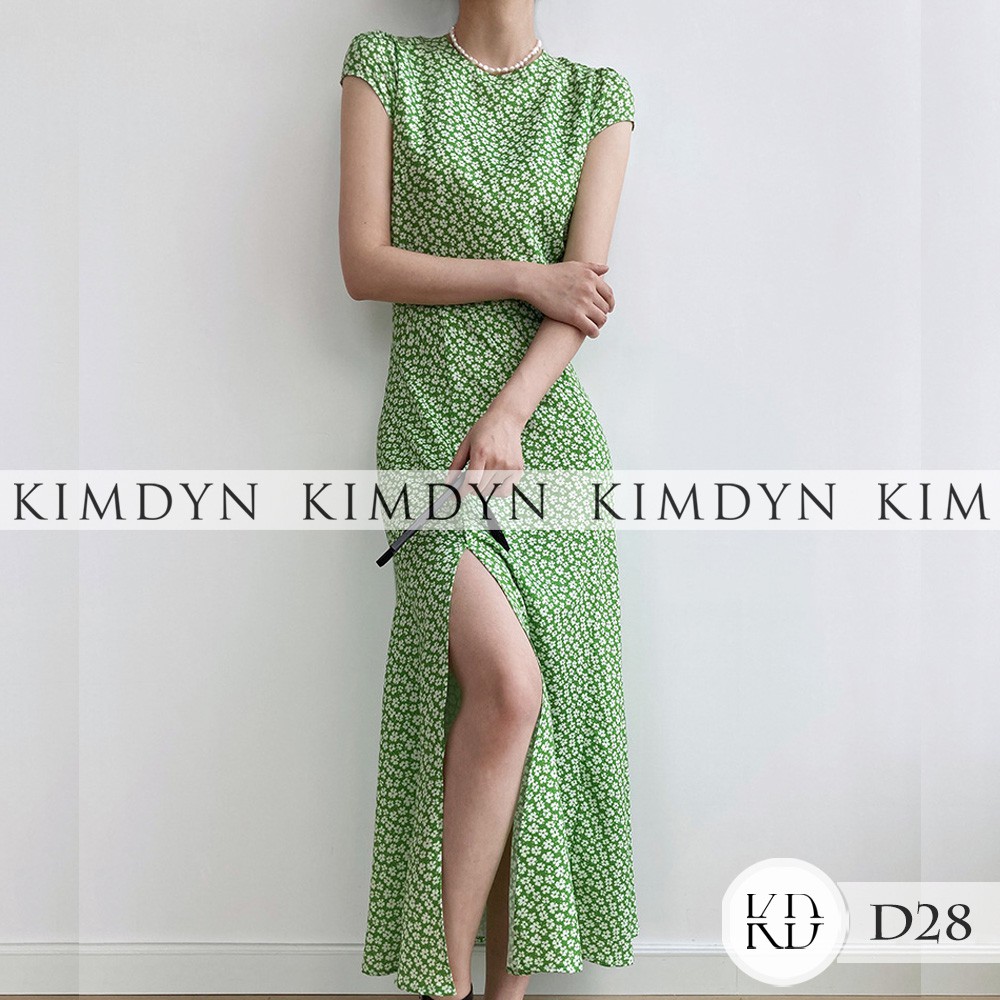 Đầm ôm xẻ tà cổ điển KimDyn [KDD28]