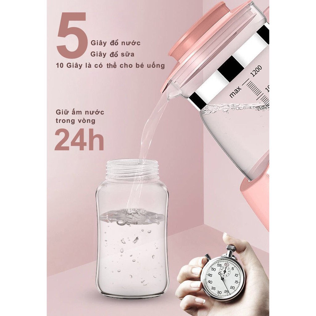 Máy Đun Nước Pha Sữa Siêu Tốc Cho Bé Và Gia Đình MISUTA Hàng Chính Hãng