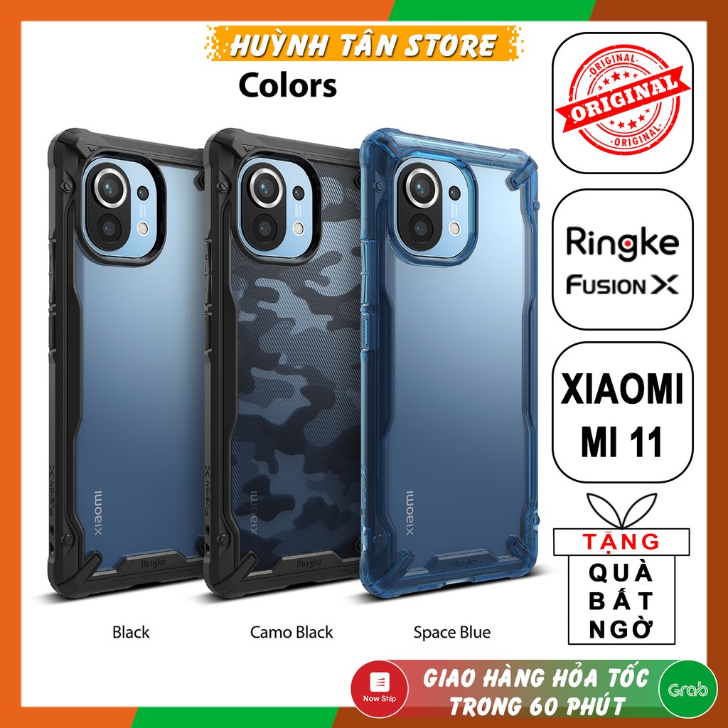 Ốp lưng Xiaomi Mi 11T Pro,Mi 11,K40 Pro,Poco F3,X3 Pro,Redmi Note 10 Pro,Mi 10T Pro chống sốc Ringke Fusion X chính hãng