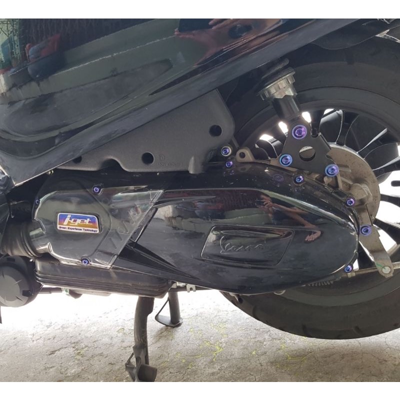Combol 6 ốc titan và salaya lắp lốc nồi cho tất cả vespa
