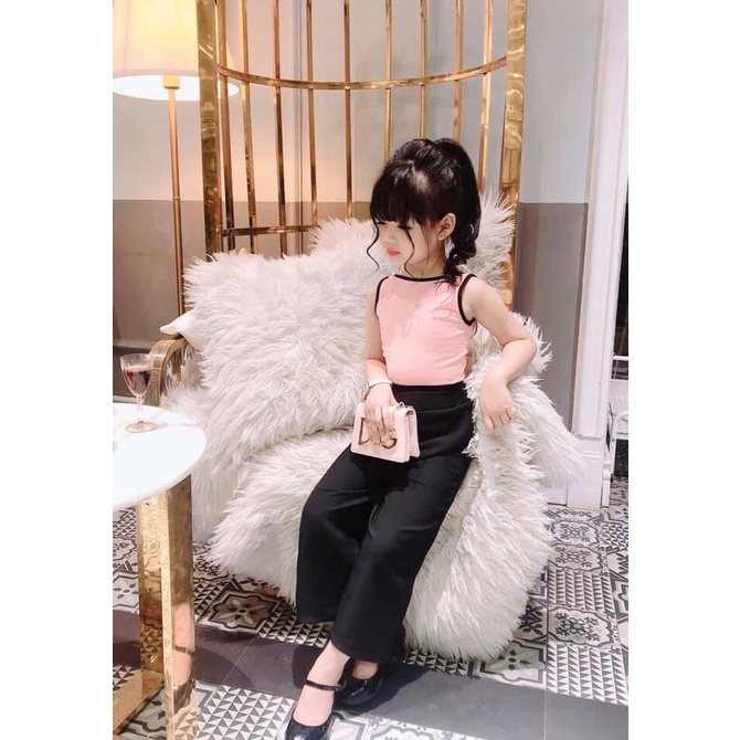 Sét áo khoét lưng quần ống rộng cho bé (10-42kg)
