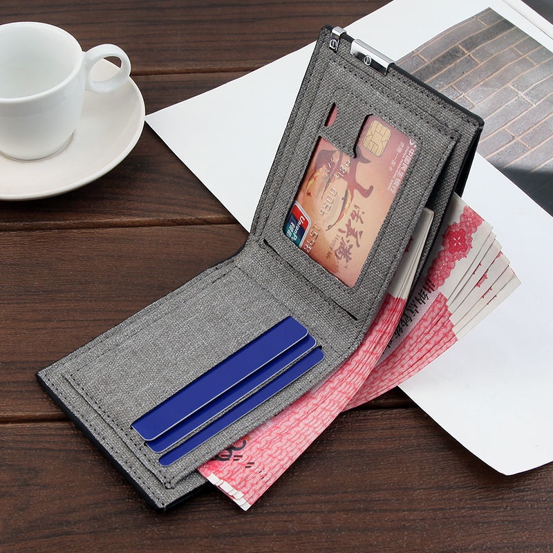 Ví Ngắn 2 Kiểu Chất Liệu Canvas Cho Nam