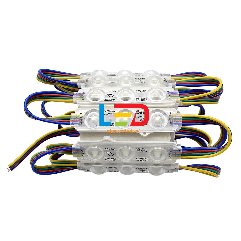 Led thanh 3 bóng RGB, kích thước 6815, chip led 5050, loại chất lượng cao