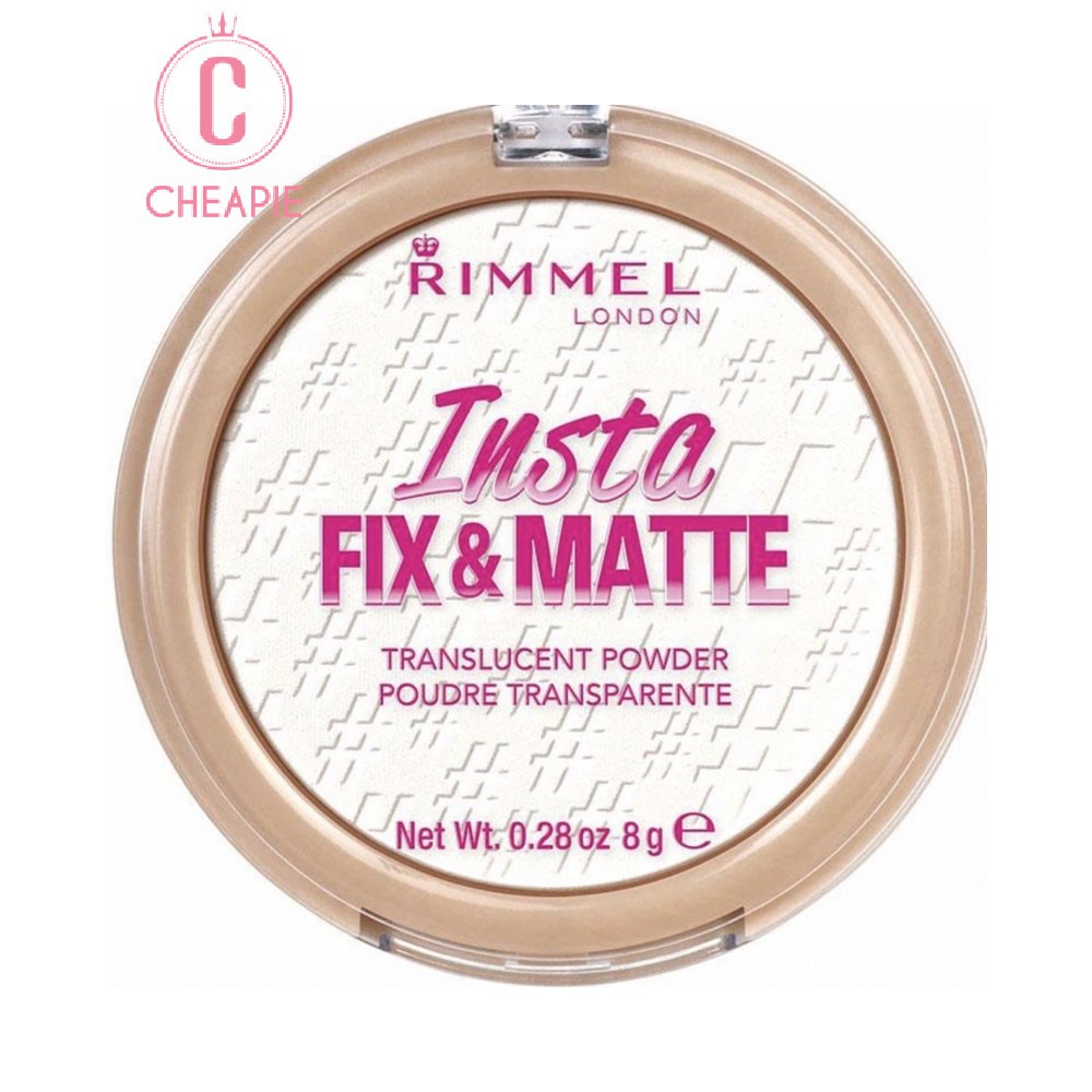 Phấn Phủ Rimmel London Insta Fix & Matte Powder - 001 Translucent (8g)