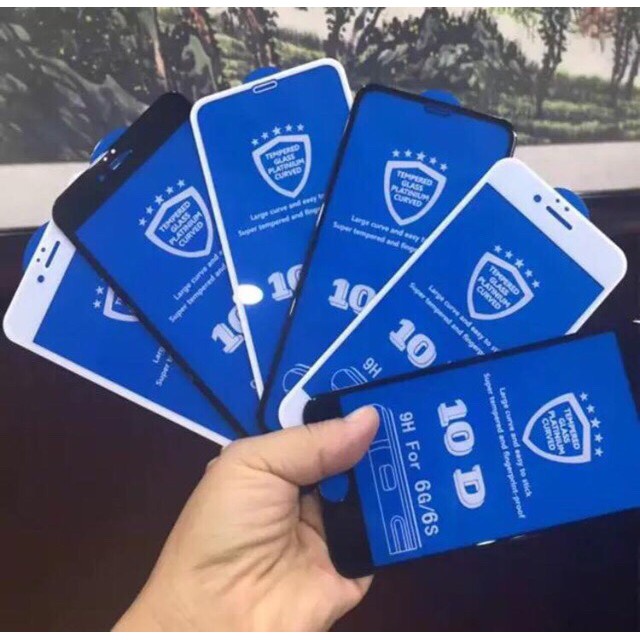 KÍNH CƯỜNG LỰC 10D FULL MÀN IPHONE 6-6P-7,8-7,8P-X/XS XSMAX/PROMAX | BigBuy360 - bigbuy360.vn