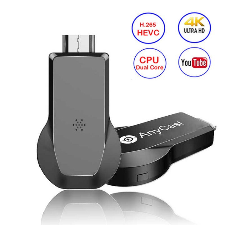 HDMI không dây Anycast M100 hỗ trợ 4K UltraHD RK3229 siêu nét chuyển từ Mobile, Tablet sang Tivi 4K
