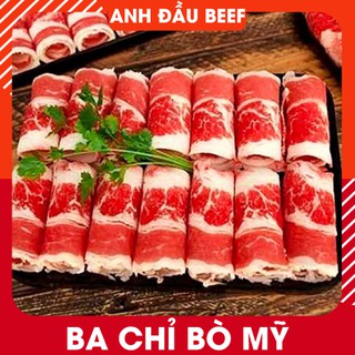 Ba chỉ bò Mỹ phù hợp các món nướng, lẩu - 100% thịt nhập khẩu - 500g - Anh Đầu Beef - Giao hàng nhanh 2h