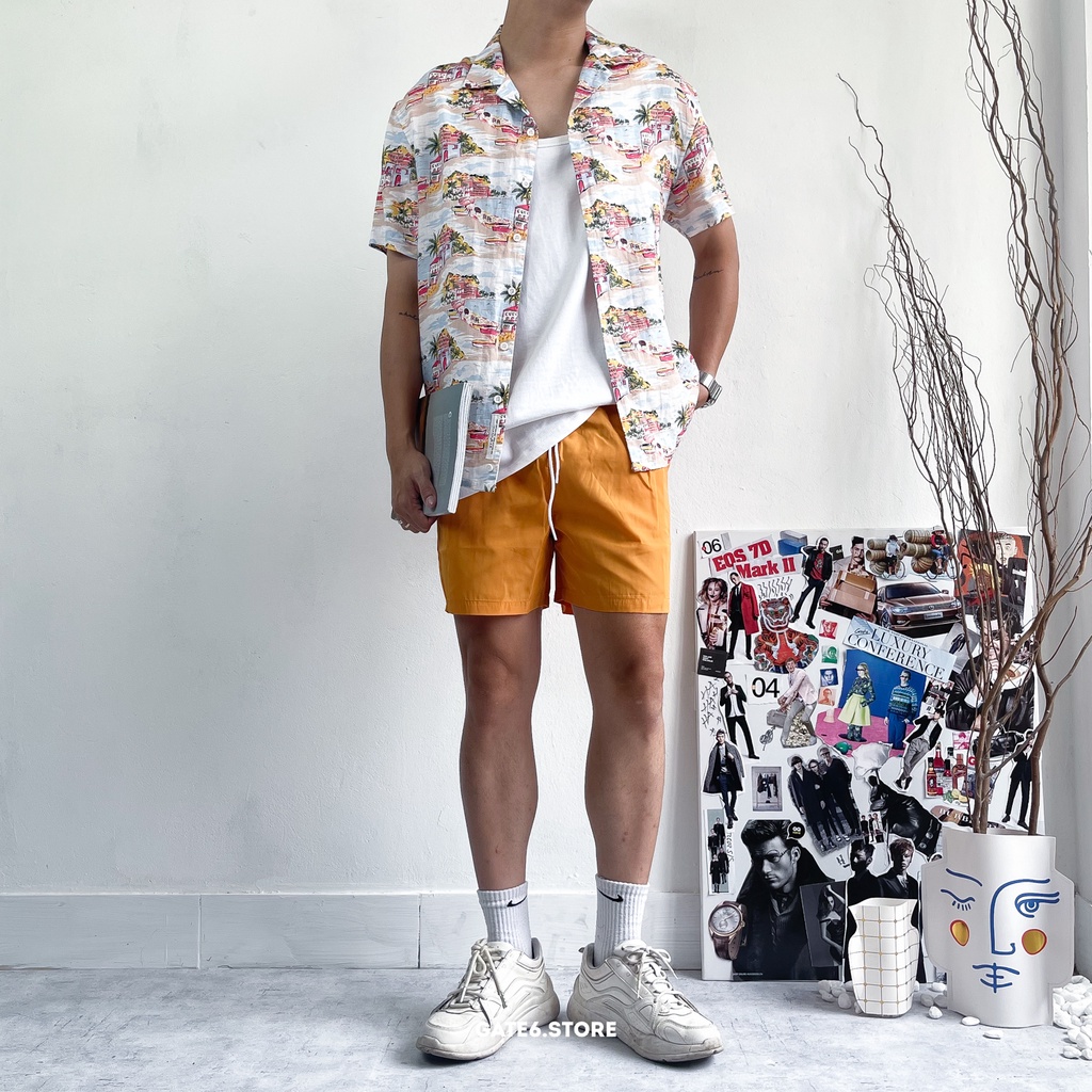 Quần bơi Nam BT, quần ngố đi biển swimwear 2 lớp vải chống nước siêu thoáng mát kiểu Hàn - GATE6 - 4776