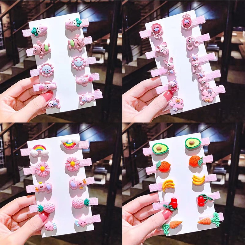 PVN41341 Set 10 Kẹp Tóc Hình Trái Cây Dễ Thương Cho Bé Gái Giá Rẻ