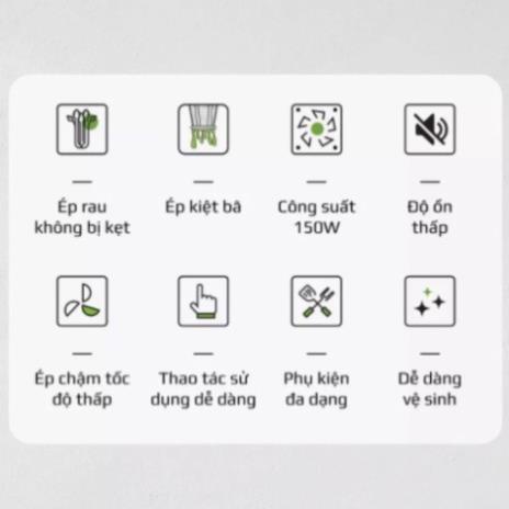 Máy Ép Chậm Trục Ngang OLIVO SJ22 - Máy Ép Trái Cây Rau Củ Khong Lo Kẹt Hàng Chính Hãng Bảo Hành 24 Tháng