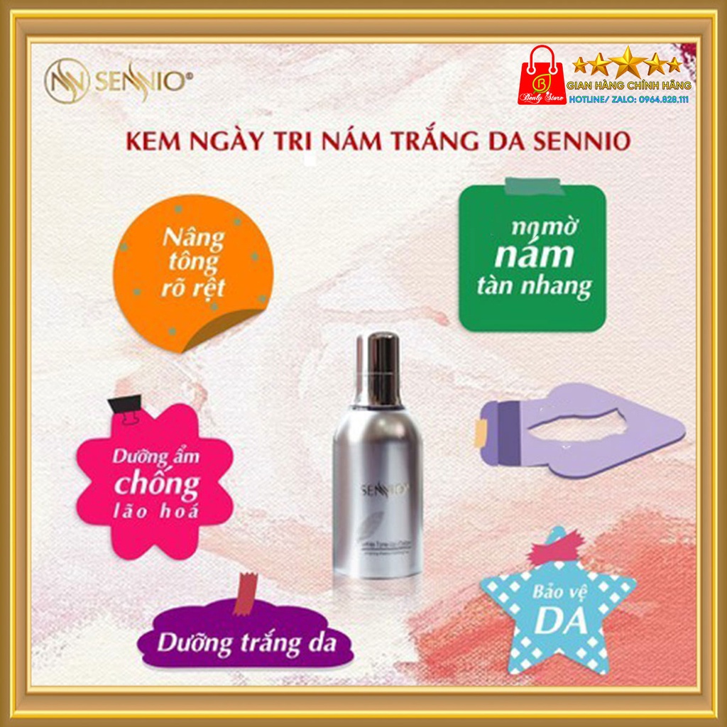 Kem nám, tàn nhang SENNIO Whitening Tone Up Cream - Xóa sạm nám, tàn nhang, mờ thâm, nâng tone da mà không cần make up