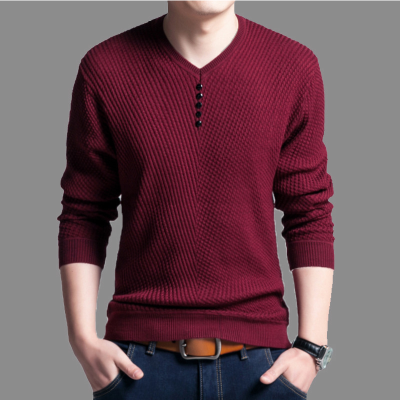 Áo Len Nam Tay Dài Cổ Chữ V Thời Trang Phong Cách | BigBuy360 - bigbuy360.vn