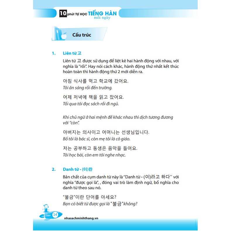 Sách - 10 phút tự học tiếng Hàn mỗi ngày