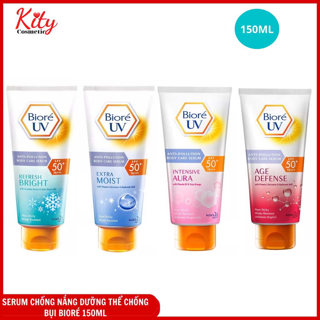 Serum Chống Nắng Dưỡng Thể Kháng Bụi - Trắng Sáng Mịn Màng Biore UV 150ml