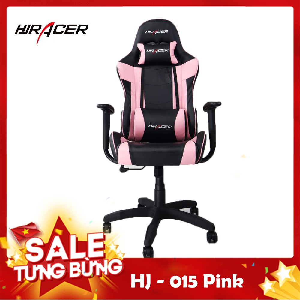 Ghế chơi game HJRACER - 015 Pink Siêu Đẹp ( Bảo hành 2 năm )