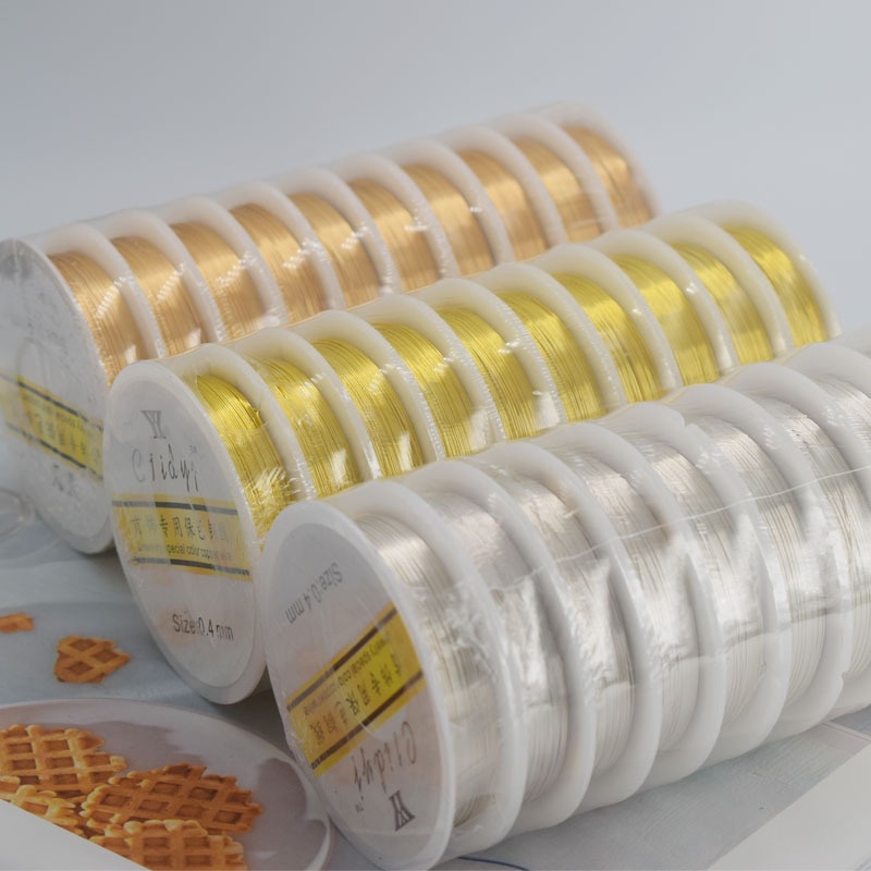 1 Cuộn Dây Đồng Bền Màu làm trang sức loại 1 size dây 0.3mm và 0.4mm- Phụ kiện nguyên liệu trang sức cổ trang thủ công