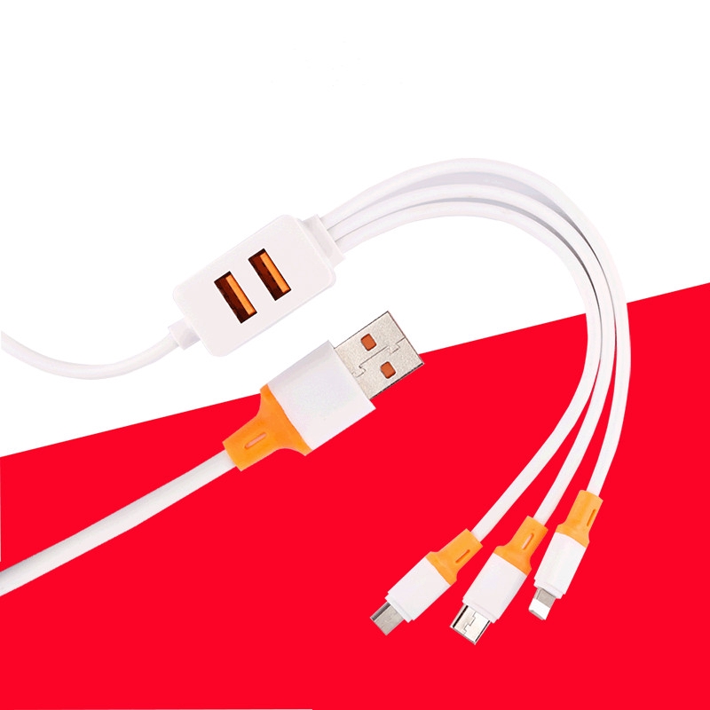 Dây cáp sạc truyền dữ liệu 3 trong 1 dài 1.2m đa dụng cho điện thoại