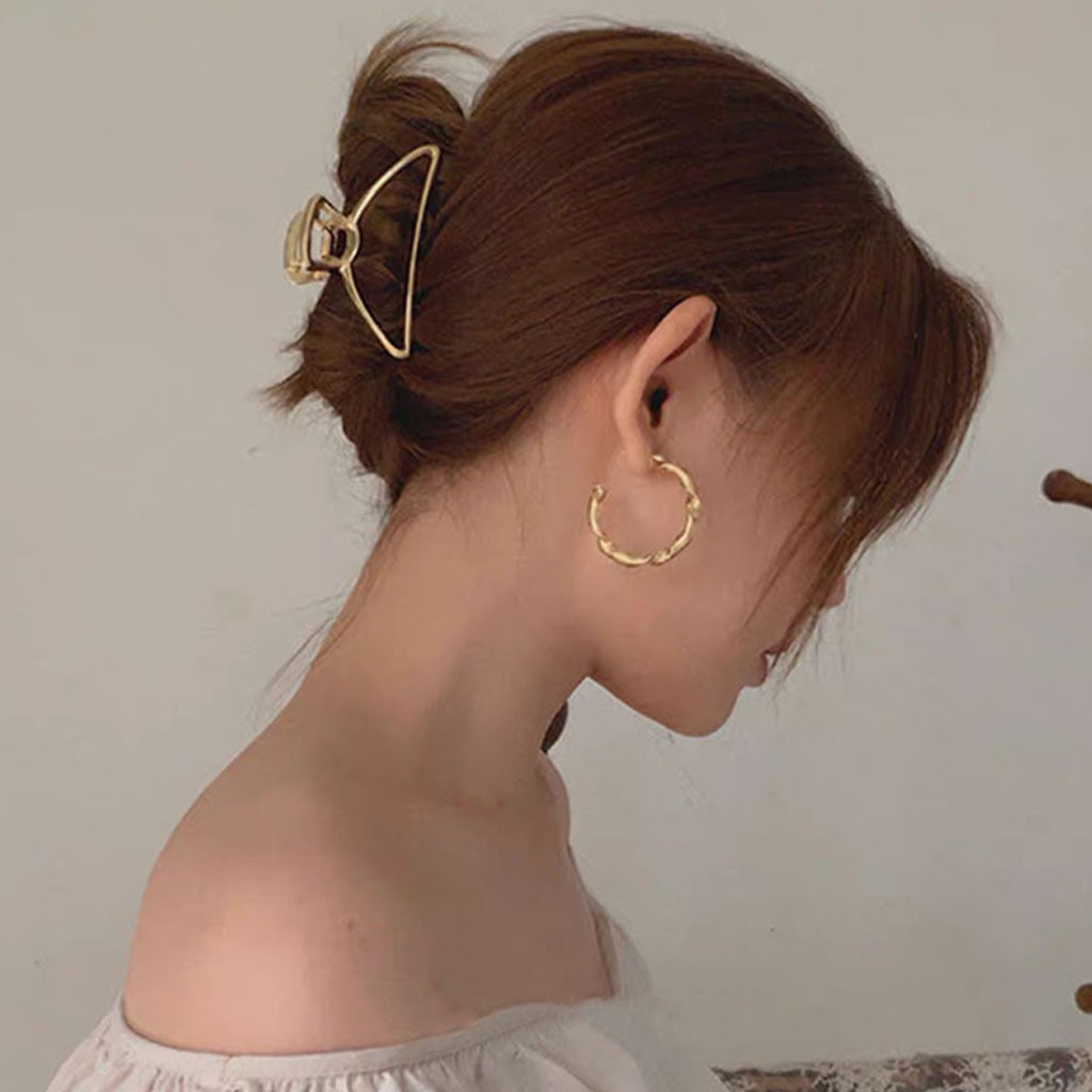 Kẹp tóc sắt lớn Ánh Vàng phong cách Hàn Quốc KT26
