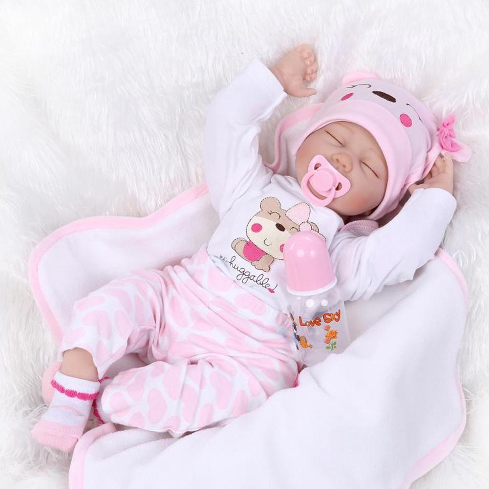 Búp Bê Bé Gái Silicone 55cm