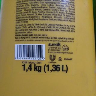 [Chính hãng™] Dầu gội Sunsilk 1,4kg