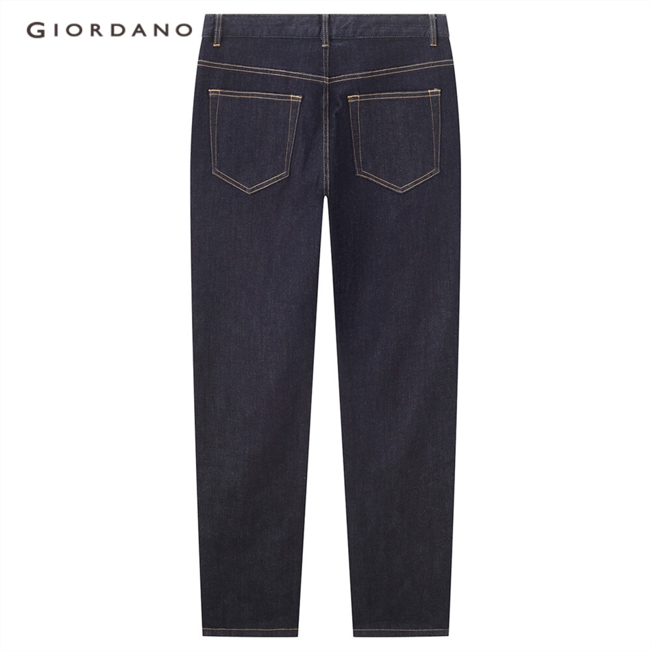 Quần jeans GIORDANO 18112071 denim cạp vừa co giãn thời trang dành cho nam