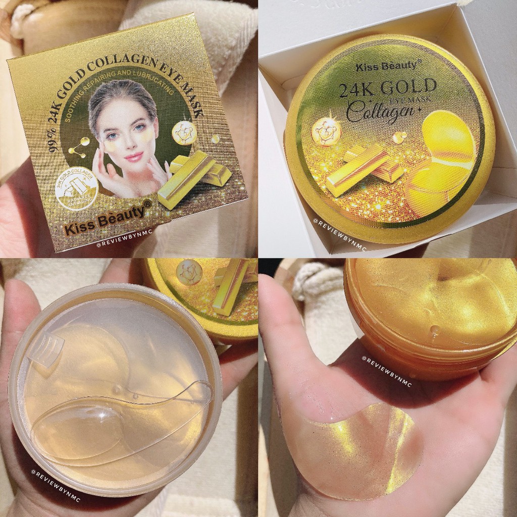 Nạ mắt 24k Gold Collagen Kiss Beauty hộp 60 miếng