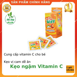 Kẹo ngậm vitamin C - Bipp C - cung cấp vitamin C cho bé, vị cam dễ ăn