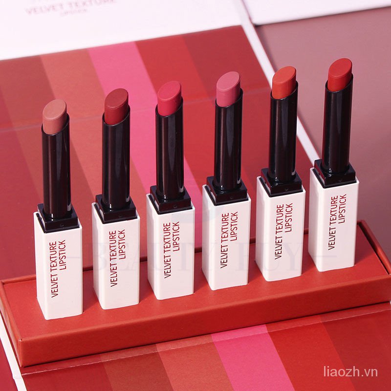 Set 6 son môi dạng lỏng chứa thành phần dưỡng ẩm chống nước độc đáo 6130 | BigBuy360 - bigbuy360.vn