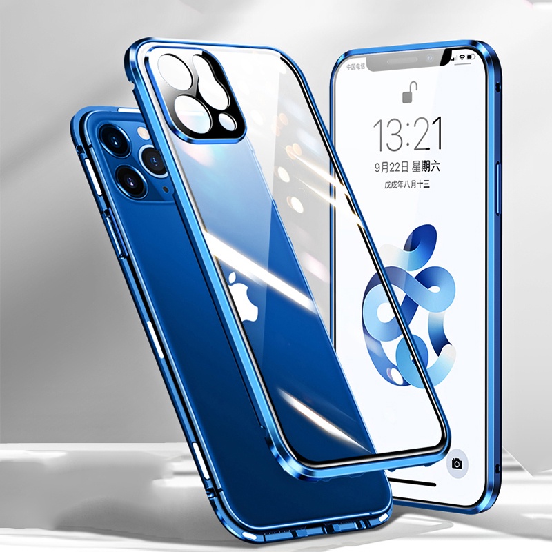 Ốp Điện Thoại Kính MIONE Cường Lực Hai Mặt Bảo Vệ Toàn Diện 360 Độ Cho Iphone 15 pro max ip 12 11 13 14 pro max xs max xr i7 i8 se