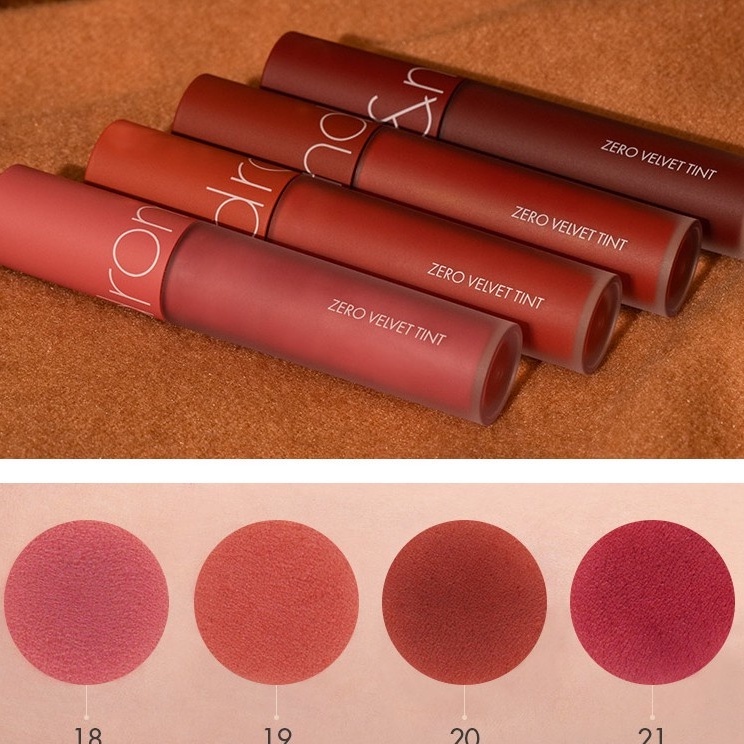 Combo Son Tint Romand Juicy Lasting Tint Ripe Fruit 5.5g + Son kem Romand Zero Velvet Tint 5.5g