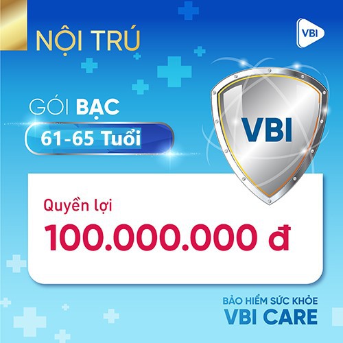 TOÀN QUỐC [E-Voucher] Bảo hiểm sức khỏe - Gói BẠC (61-65 TUỔI) VBI - VIETINBANK