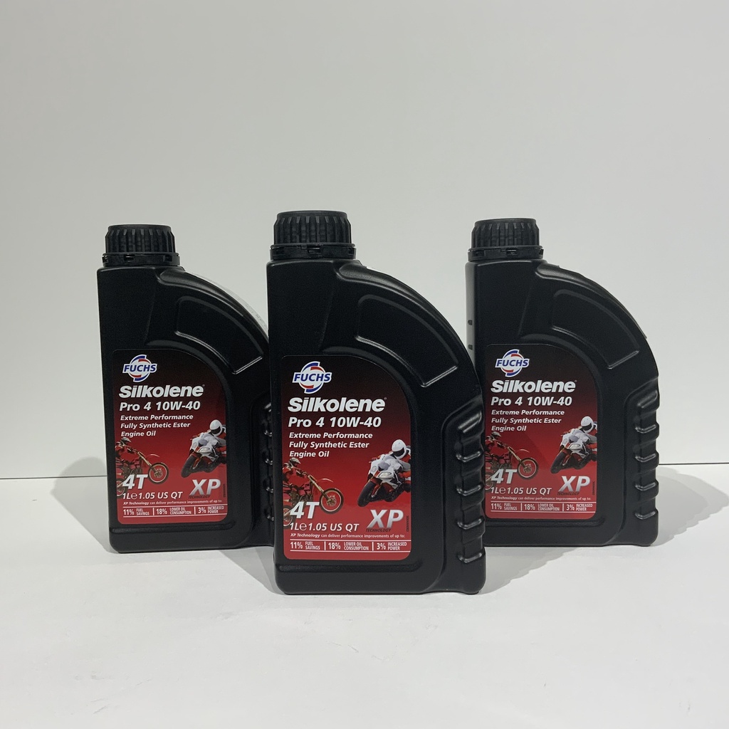 Nhớt Fuchs Silkolene Pro 4 10w40 nhớt Nhập Khẩu cho xe máy xe số xe tay côn