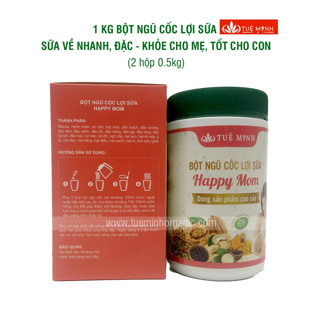 1Kg Ngũ Cốc Lợi Sữa Tuệ Minh  Sữa Về Nhanh, Đặc - Khỏe Cho Mẹ, Tốt Cho Con