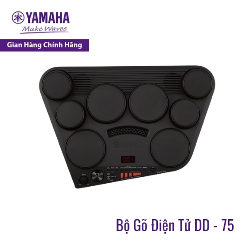 Trống điện tử YAMAHA DD-75 đa năng tích hợp nhiều âm thanh bộ gõ, thiết kế nhỏ gọn với 8 mặt trống cảm ứng và 2 pedal