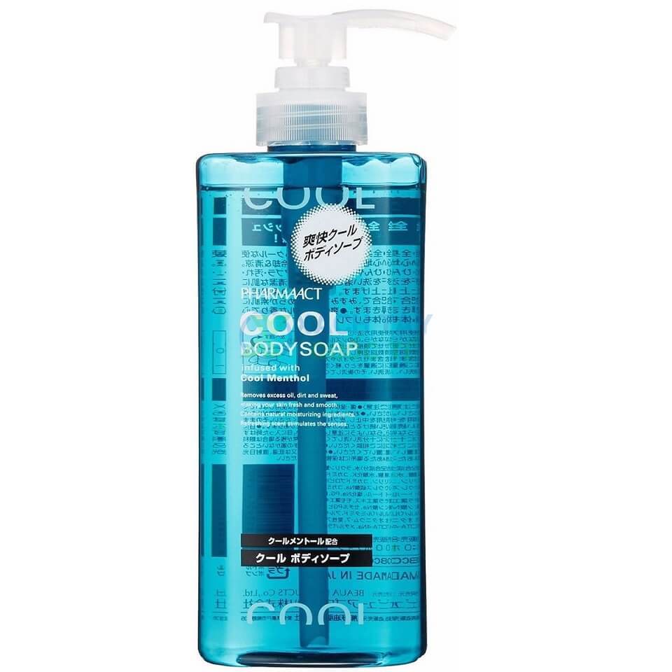 Sữa tắm cho nam mát lạnh Pharmaact Cool Body Soap hương bạc hà 600ml