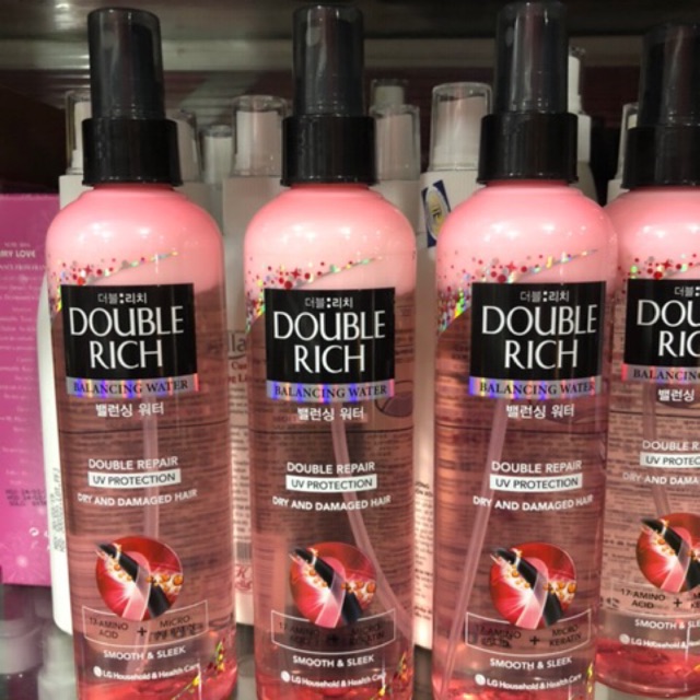 Xịt dưỡng tóc mềm mượt Double Rich Chai lớn 250ml