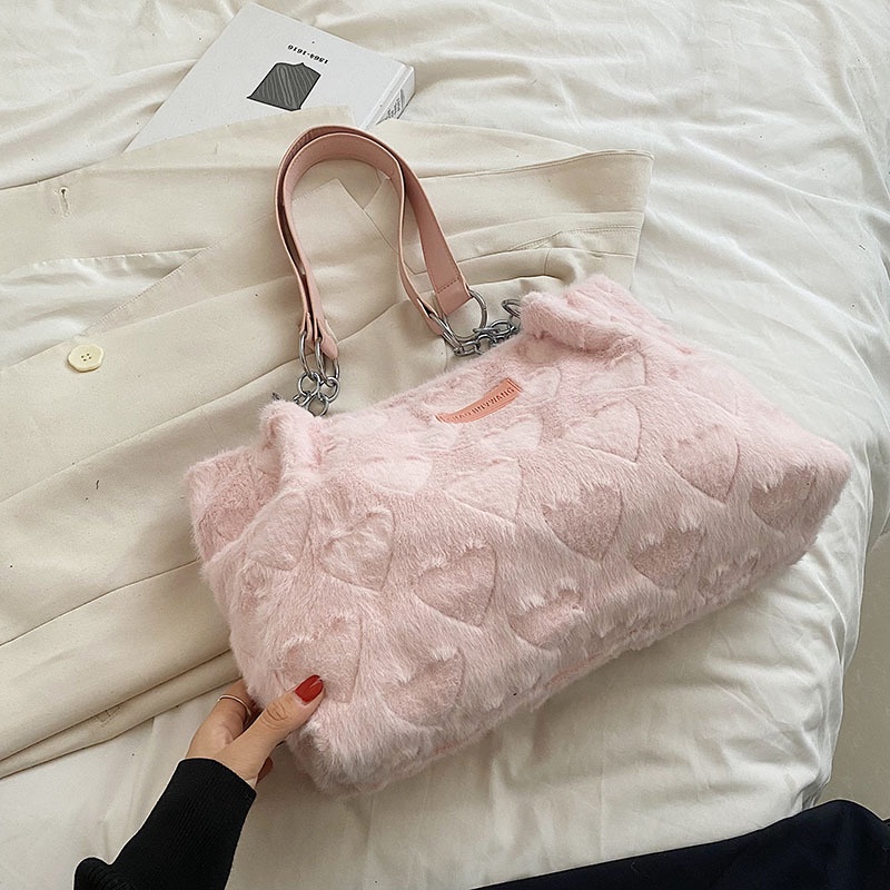 Túi Xách Phối Lông Thời Trang Sang Trọng Cho Nữ