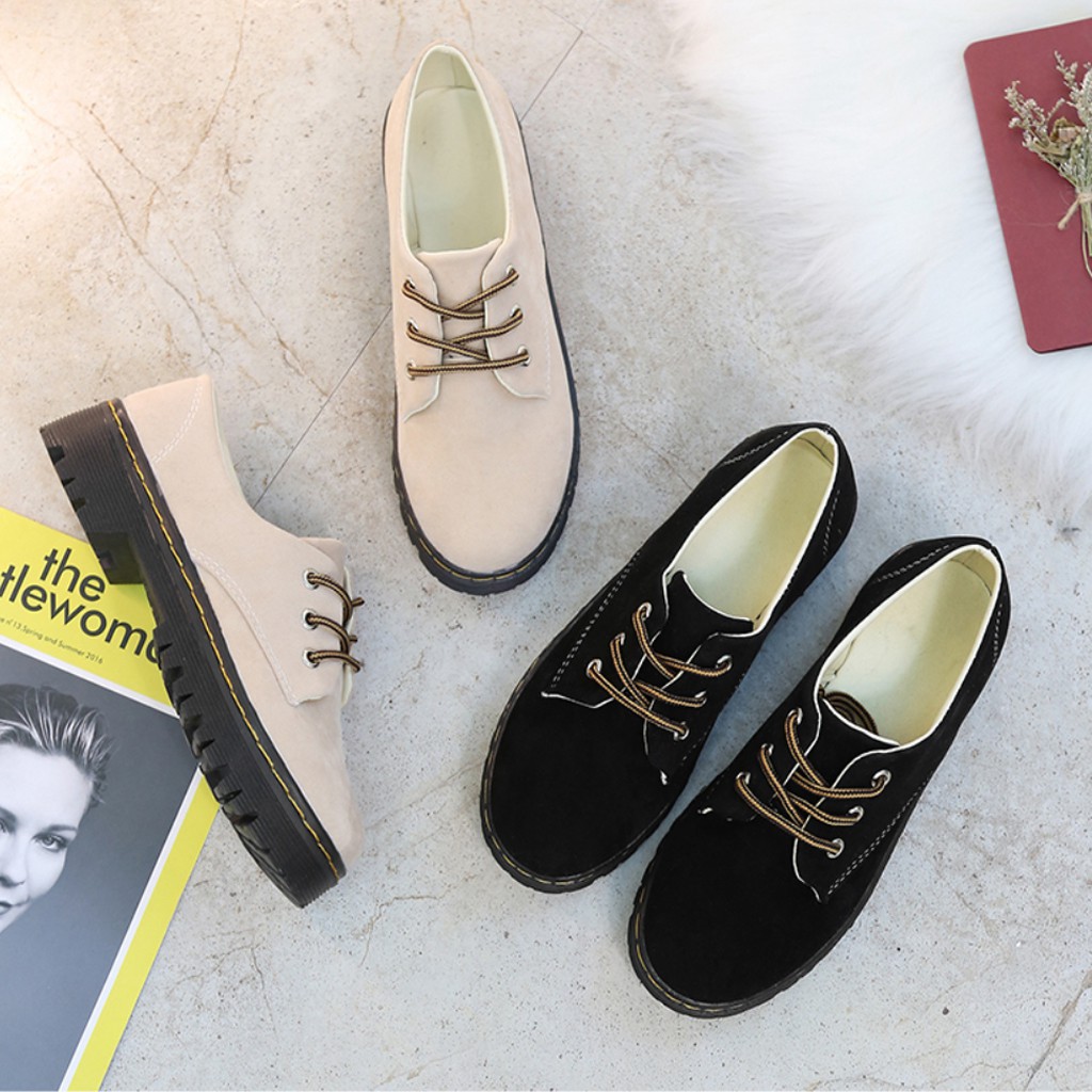 Giày Da Nữ Oxford Đế Cao 3cm Cá Tính Phong Cách Hot Trend - ST03 [ORDER QUẢNG CHÂU] | BigBuy360 - bigbuy360.vn