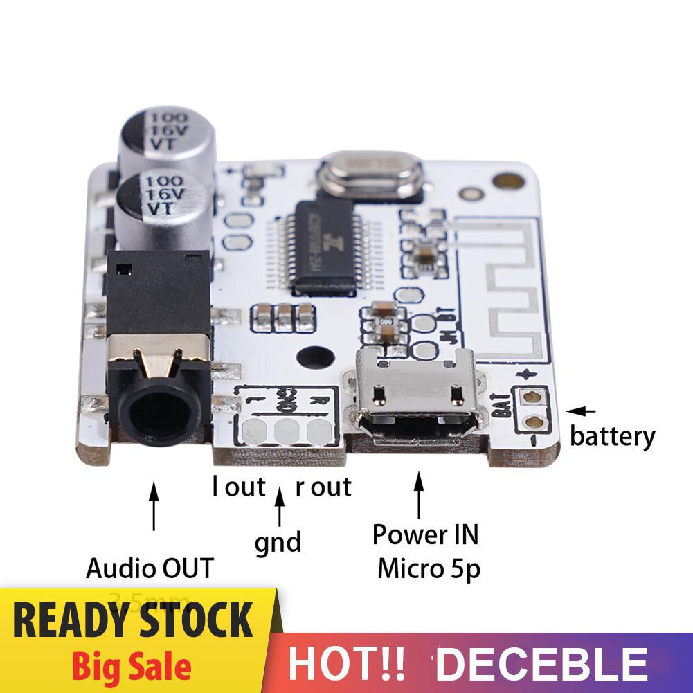 Deceble Bluetooth 4.1 Audio Receiver Board Wireless MP3 Lossless Decoder Module