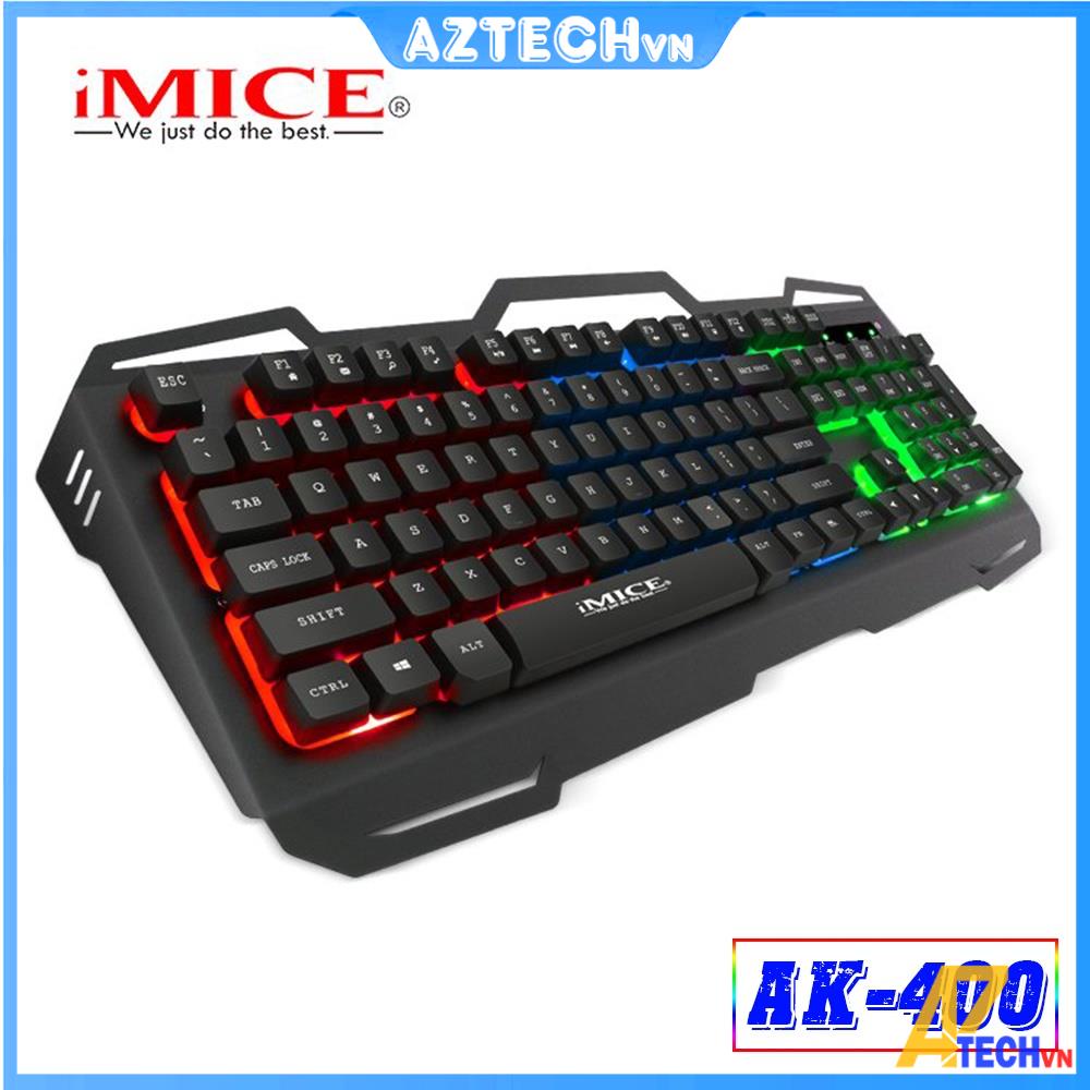 BỘ BÀN PHÍM GAMING, KEYBOARD IMICE AK400 GIẢ CƠ LED RGB - BẢO HÀNH 12 THÁNG