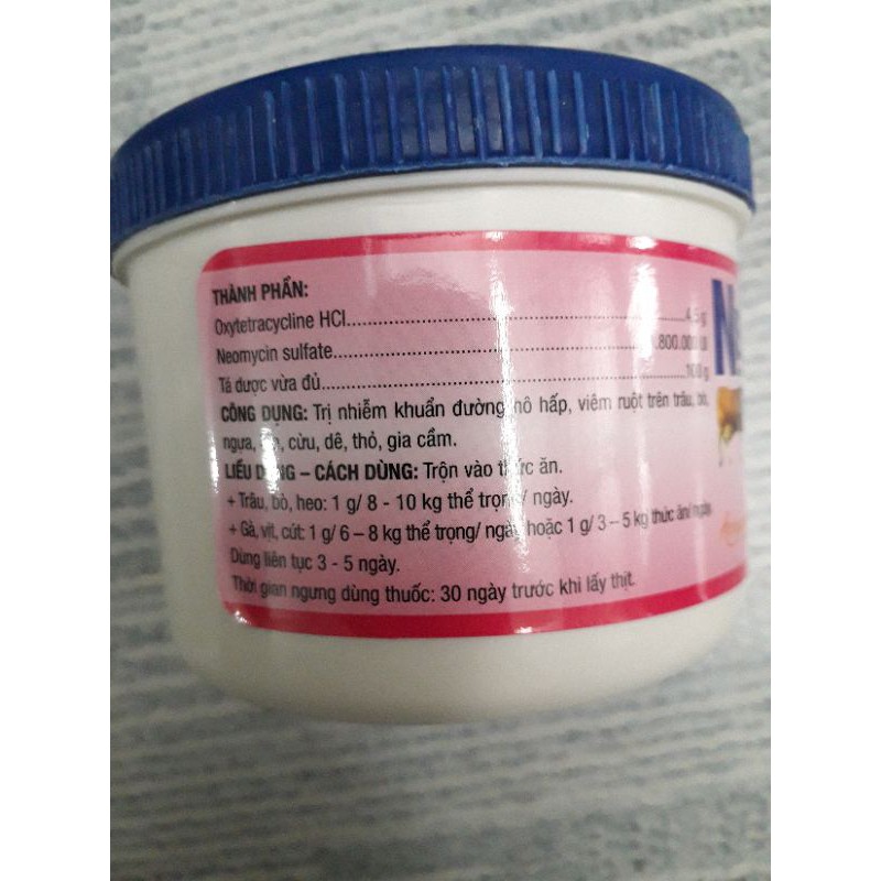 Neomix-200. lon 100g. tiêu chảy heo, bò, gà, vịt