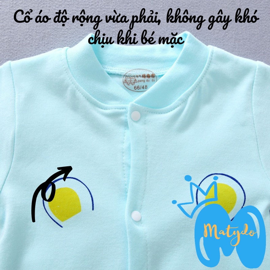 Bộ body cho bé dài tay MATYDO bộ đồ liền thân bodysuit cho trẻ sơ sinh 5-11kg cho bé hình chuột cute