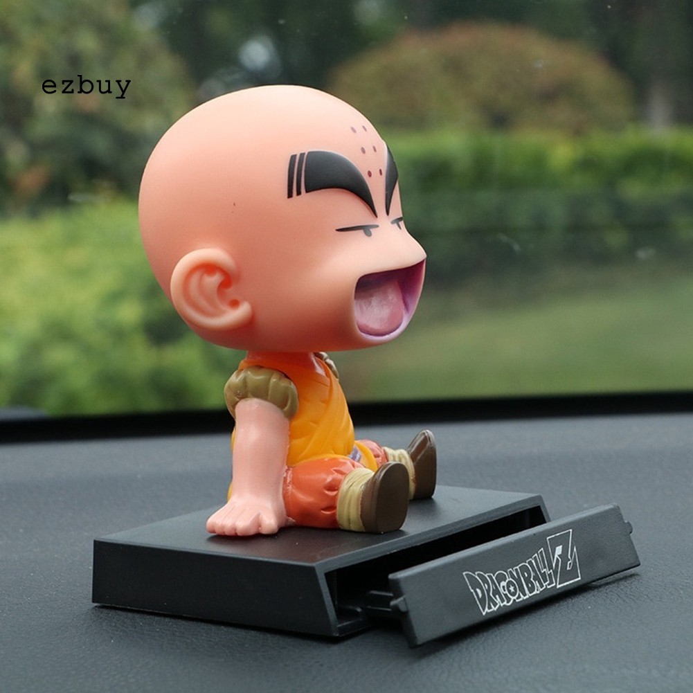 【EY】10cm Anime Dragon Ball Z Action Figure Goku Krillin Shaking Head Doll Car Decor