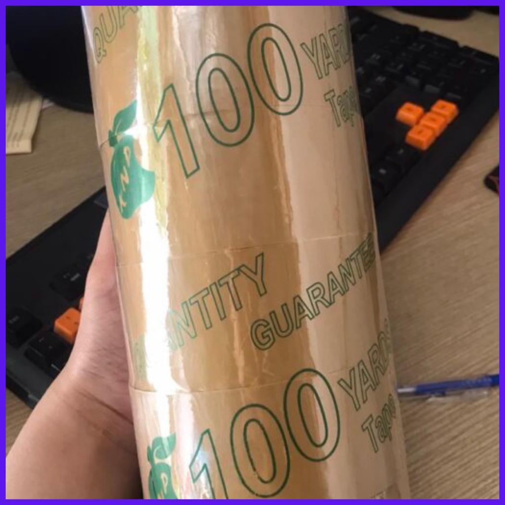 BĂNG KEO TRONG, ĐỤC 100-200YARD, 1 CÂY GỒM 6 CUỘN, NẶNG 1,2KG-1,8KG
