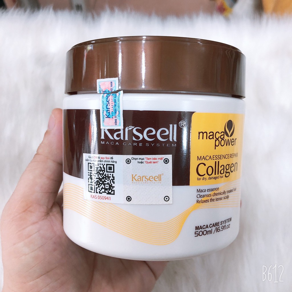 Kem Ủ Tóc Collagen Karseell Maca 500ml