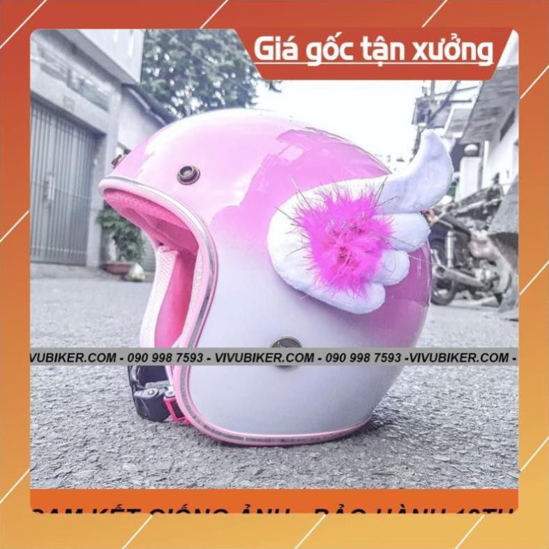 LTBN92 [Giống ảnh] Cánh thiên thần Cupid màu đỏ gắn mũ bảo hiểm 3/4 siêu dễ thương - Cánh Fung Fing Thái Lan 25 20