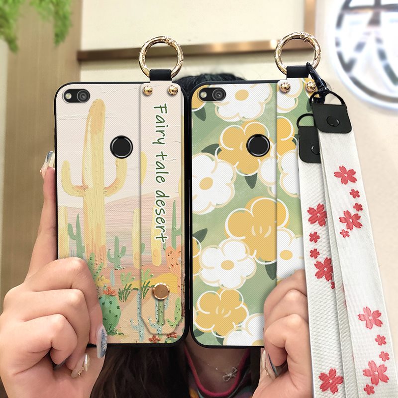 Ốp Điện Thoại Silicone Họa Tiết Hoa Hướng Dương Có Dây Đeo Tay Cho Huawei P8 Lite 2017/P9 Lite 2017/GR3 2017