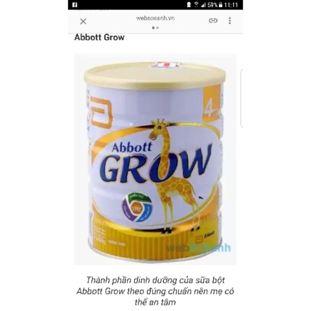 Sữa- Abbott grow 4 (900g)