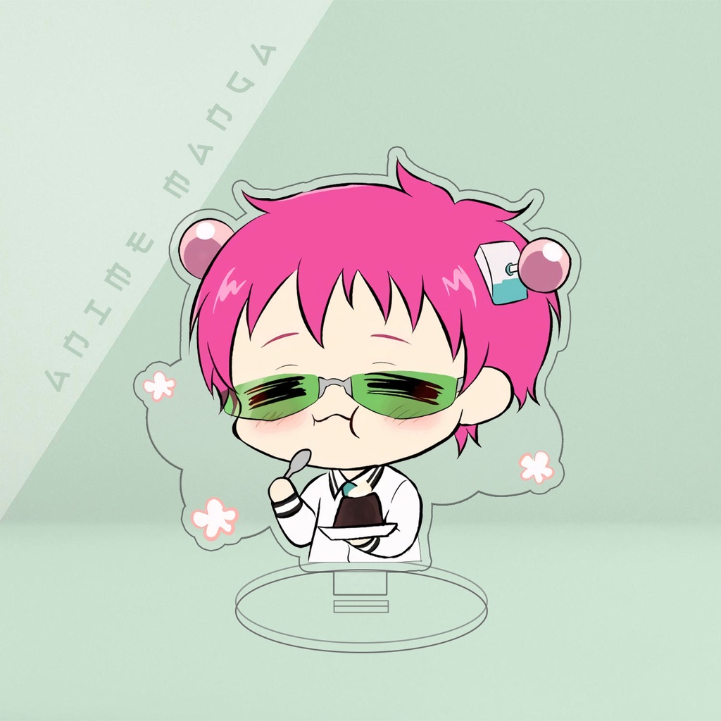Mô Hình Standee Anime Saiki Kusuo no Psi-nan Chất liệu Acrylic trang trí góc học tập bàn làm việc