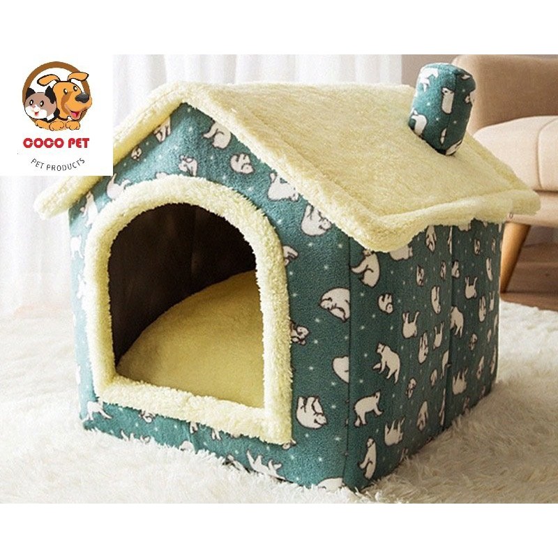 Nhà Nệm/Chuồng Nệm Cao Cấp Cho Chó Mèo Thú Cưng, Có Thể Gấp Gọn Tháo Rời Giặt Rũ Vệ Sinh Dễ Dàng